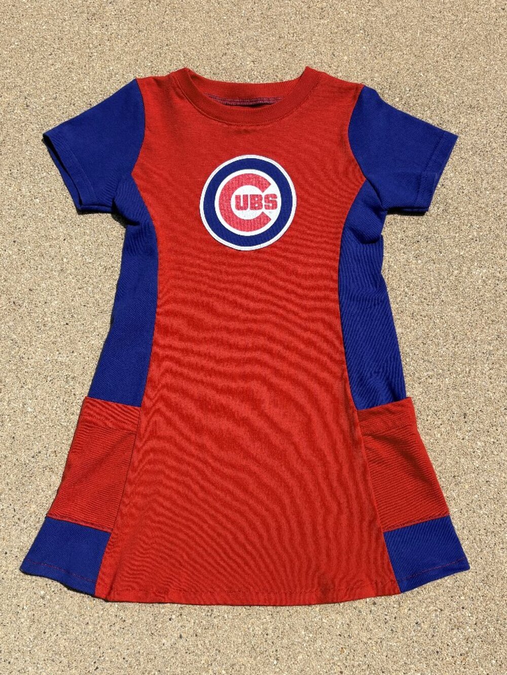 Chicago Cubs MLB Baseball Handmade reworked toddler 3t tunic t shirt dress